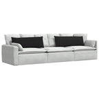 Cuscini da Divano 2 pcs Nero 120 x 40 cm Tessuto