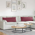 Cuscini da Divano 2 pcs Rosso Vino 120 x 40 cm Tessuto