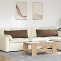 Cuscini da Divano 2 pcs Marrone 120 x 40 cm Tessuto