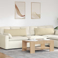 Cuscini da Divano 2 pcs Crema 120 x 40 cm Tessuto