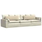 Cuscini da Divano 2 pcs Crema 120 x 40 cm Tessuto