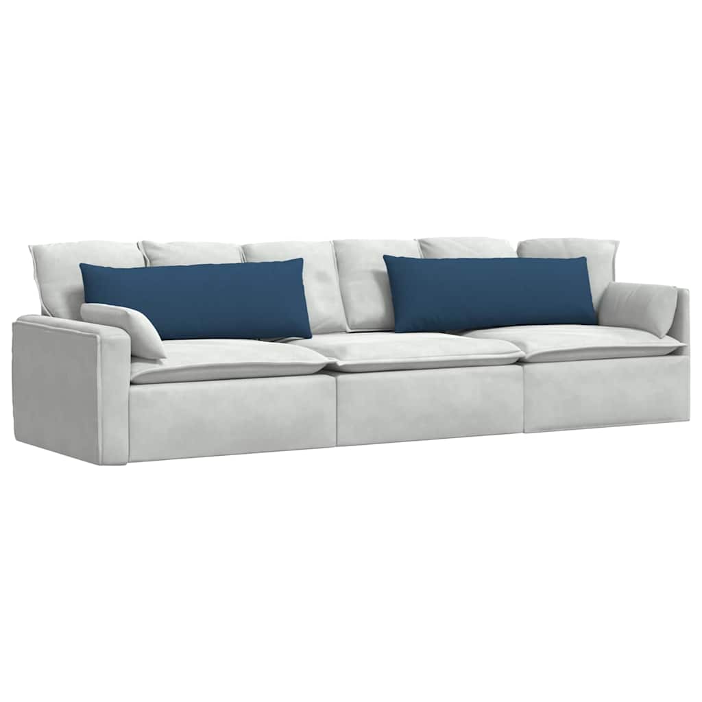 Cuscini da Divano 2 pcs Blu 120 x 40 cm Tessuto