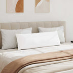 Cuscini da Divano 2 pcs Bianco 120 x 40 cm Tessuto