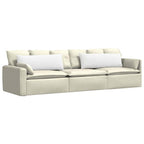 Cuscini da Divano 2 pcs Bianco 120 x 40 cm Tessuto