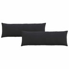 Cuscini da Divano 2 pcs Nero 120 x 40 cm Tessuto in Cords