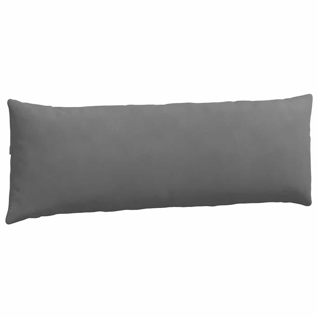 Cuscini da Divano 2 pcs Grigio scuro 120 x 40 cm Tessuto