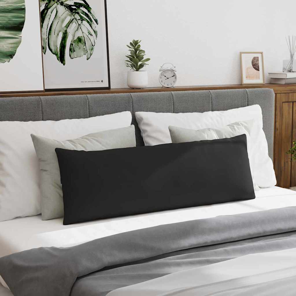 Cuscini da Divano 2 pcs Nero 120 x 40 cm Tessuto