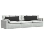 Cuscini da Divano 2 pcs Nero 120 x 40 cm Tessuto