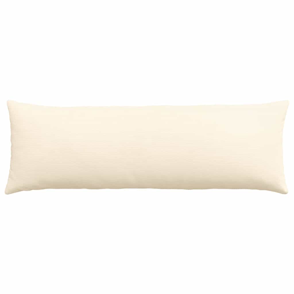 Cuscini da Divano 2 pcs Crema 120 x 40 cm Tessuto in Cords
