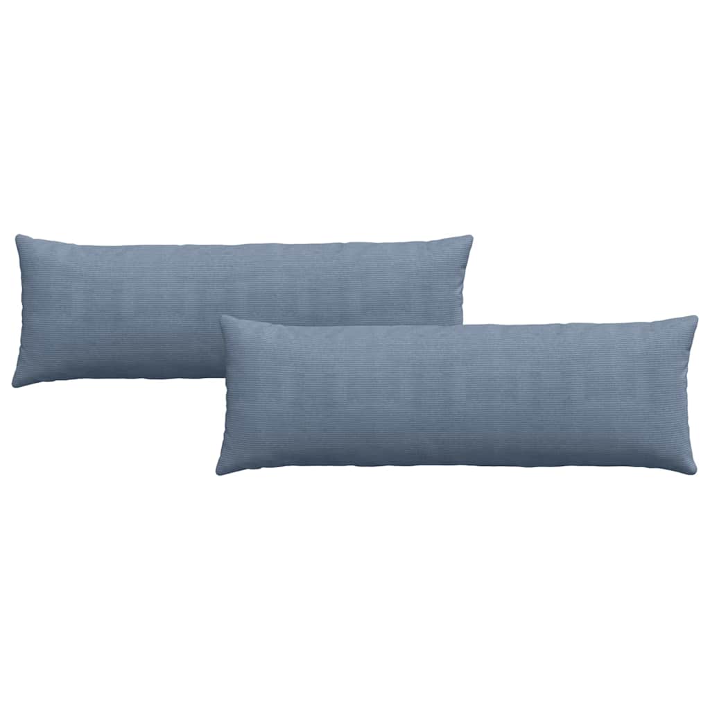 Cuscini da Divano 2 pcs Blu 120 x 40 cm Tessuto in Cords