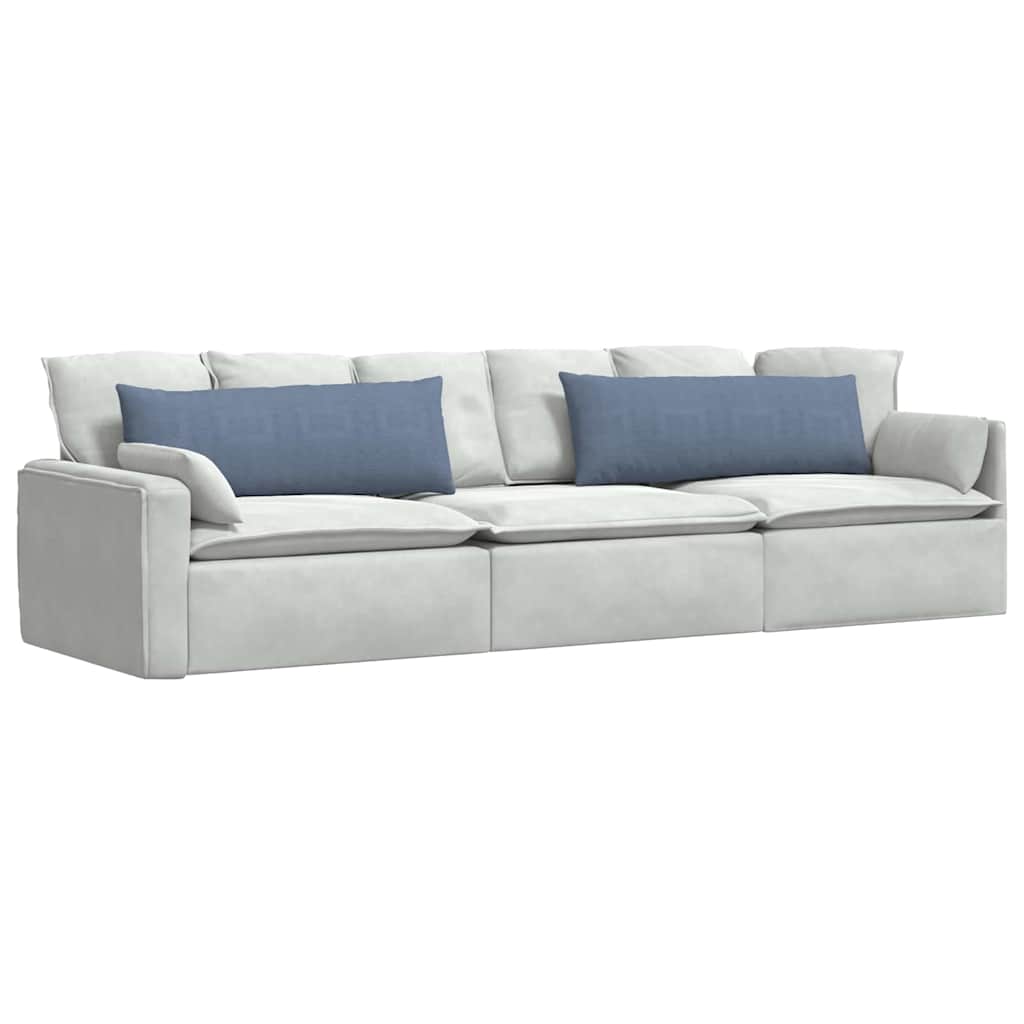 Cuscini da Divano 2 pcs Blu 120 x 40 cm Tessuto in Cords