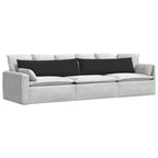 Cuscini da Divano 2 pcs Nero 145 x 40 cm Tessuto