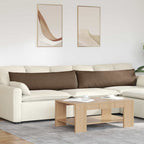 Cuscini da Divano 2 pcs Marrone 145 x 40 cm Tessuto