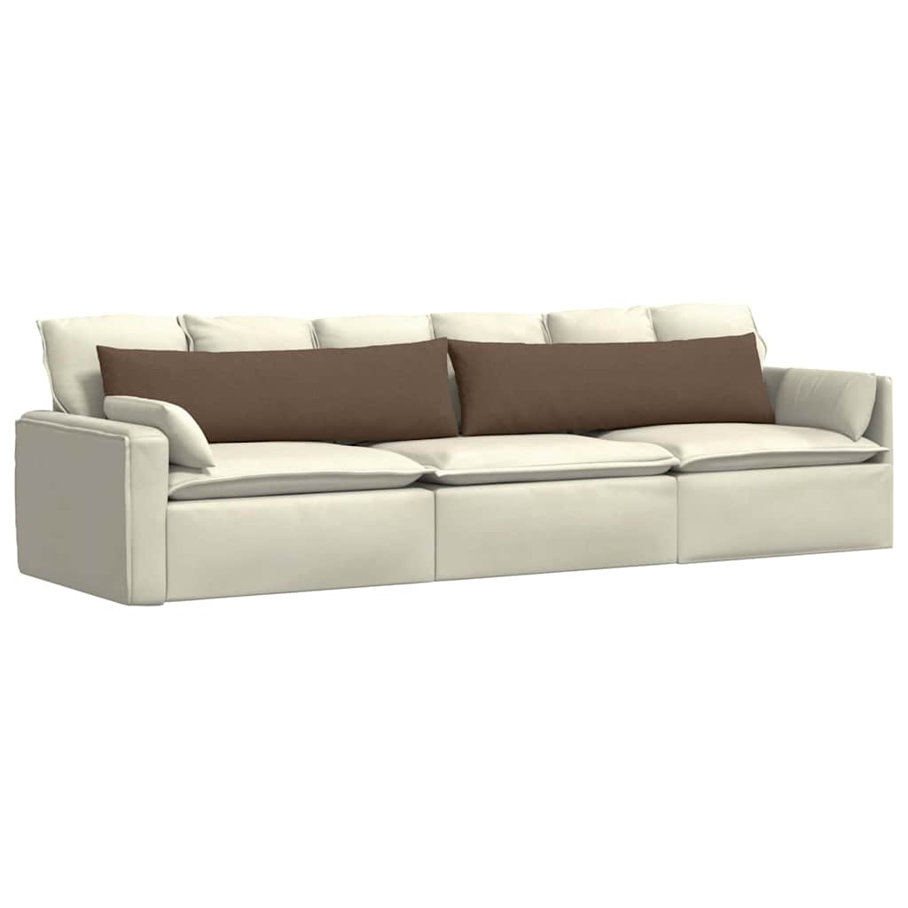 Cuscini da Divano 2 pcs Marrone 145 x 40 cm Tessuto