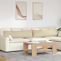 Cuscini da Divano 2 pcs Crema 145 x 40 cm Tessuto