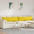 Cuscini da Divano 2 pcs Giallo Chiaro 145 x 40 cm Tessuto