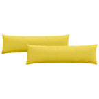 Cuscini da Divano 2 pcs Giallo Chiaro 145 x 40 cm Tessuto