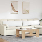 Cuscini da Divano 2 pcs Bianco 145 x 40 cm Tessuto