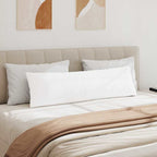 Cuscini da Divano 2 pcs Bianco 145 x 40 cm Tessuto