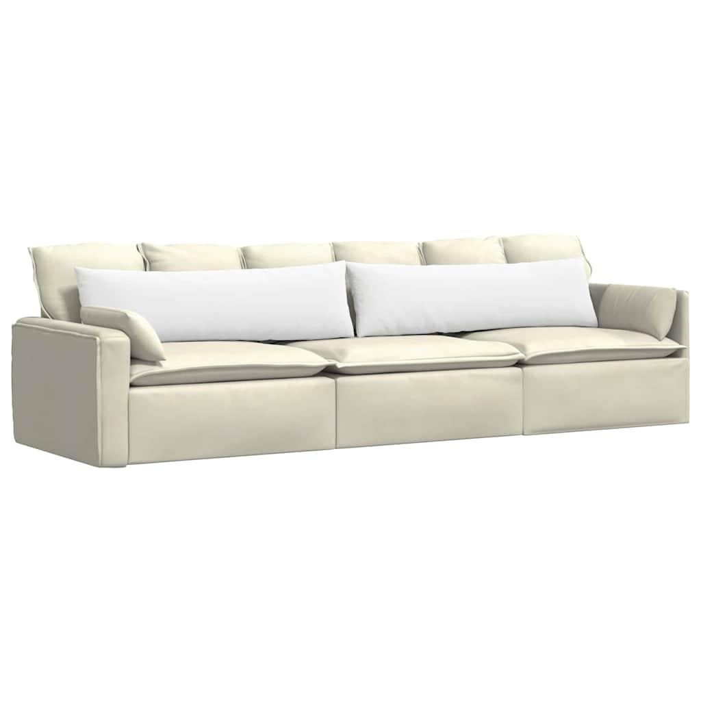 Cuscini da Divano 2 pcs Bianco 145 x 40 cm Tessuto