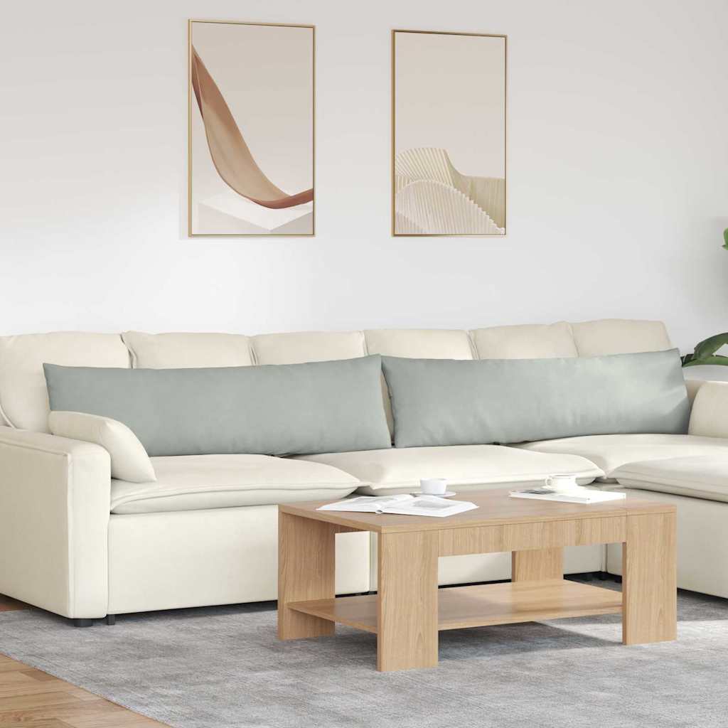 Cuscini da Divano 2 pcs Grigio chiaro 145 x 40 cm