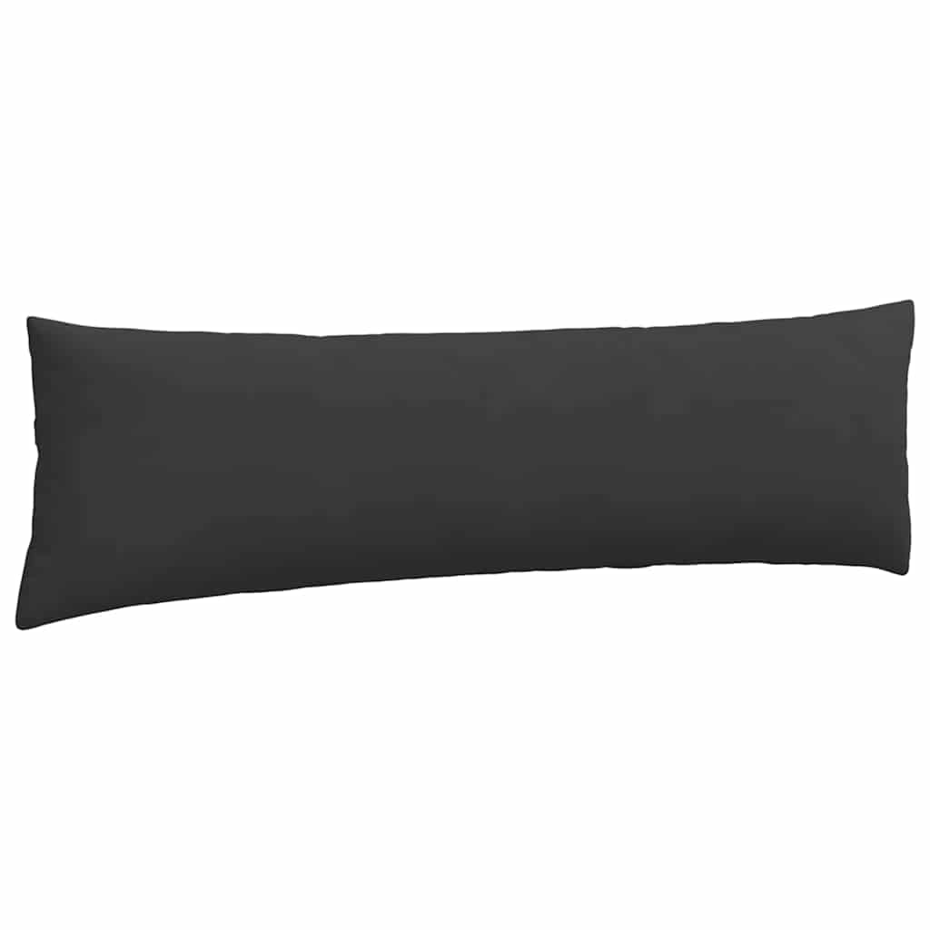 Cuscini da Divano 2 pcs Nero 145 x 40 cm Tessuto
