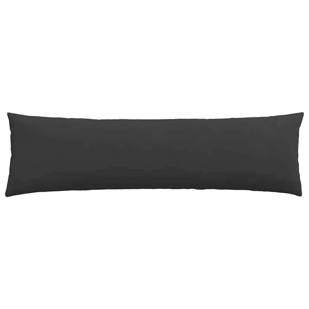 Cuscini da Divano 2 pcs Nero 145 x 40 cm Tessuto
