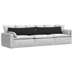 Cuscini da Divano 2 pcs Nero 145 x 40 cm Tessuto