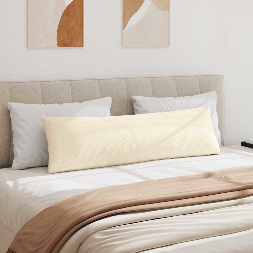 Cuscini da Divano 2 pcs Crema 145 x 40 cm Tessuto in Cords