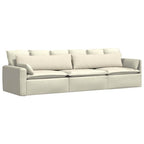 Cuscini da Divano 2 pcs Crema 145 x 40 cm Tessuto in Cords