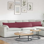 Cuscini da Divano 2 pcs Rosso Vino 200 x 40 cm Tessuto