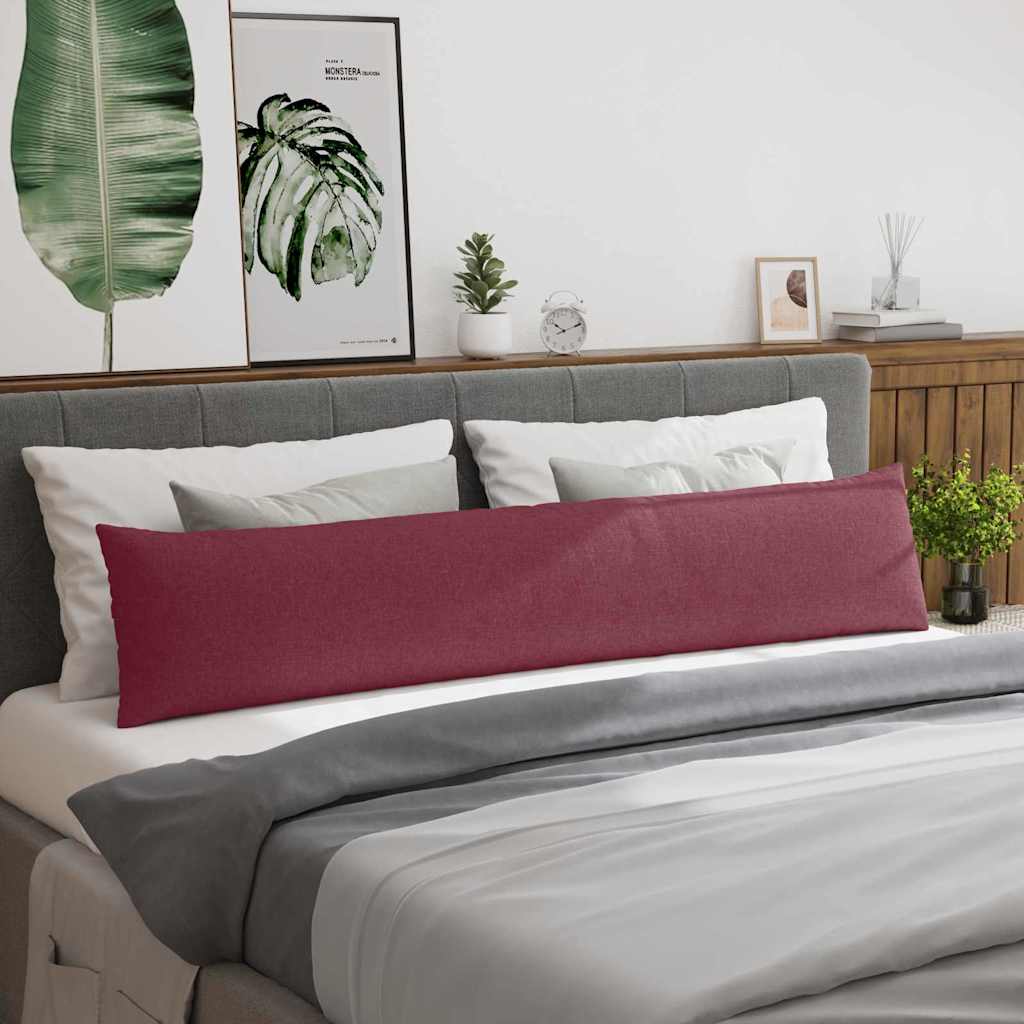 Cuscini da Divano 2 pcs Rosso Vino 200 x 40 cm Tessuto