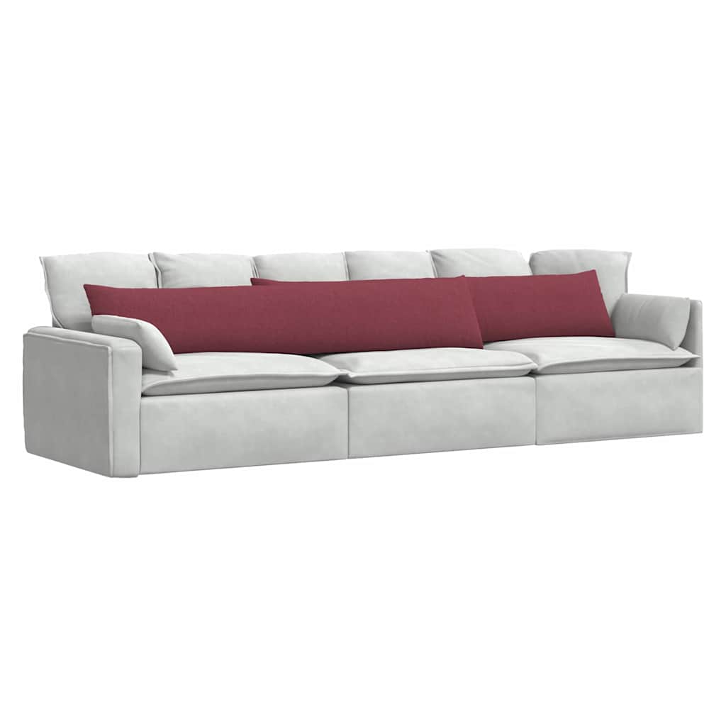 Cuscini da Divano 2 pcs Rosso Vino 200 x 40 cm Tessuto