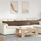 Cuscini da Divano 2 pcs Marrone 200 x 40 cm Tessuto