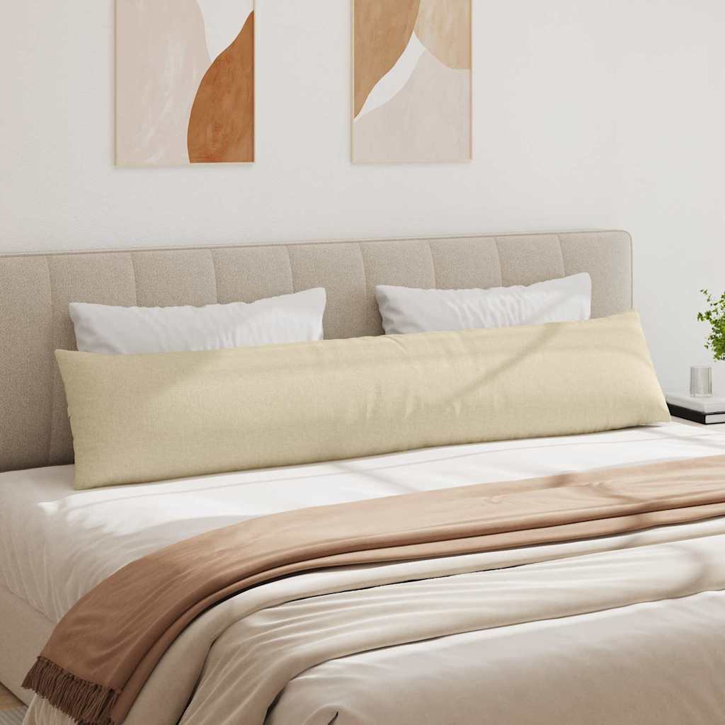 Cuscini da Divano 2 pcs Crema 200 x 40 cm Tessuto