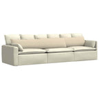 Cuscini da Divano 2 pcs Crema 200 x 40 cm Tessuto