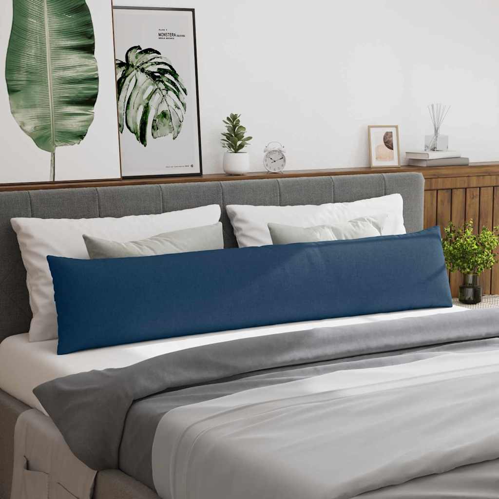 Cuscini da Divano 2 pcs Blu 200 x 40 cm Tessuto