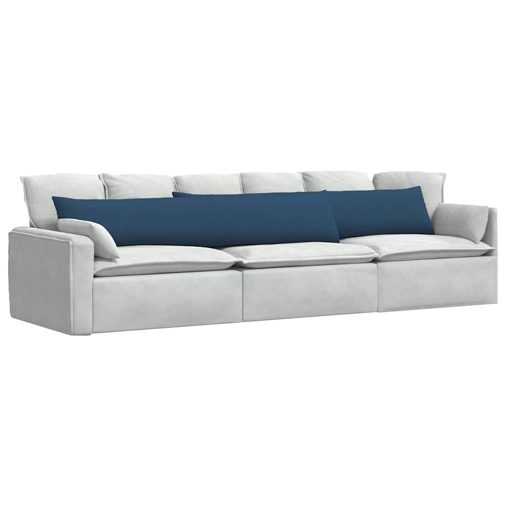 Cuscini da Divano 2 pcs Blu 200 x 40 cm Tessuto