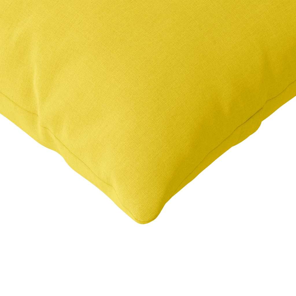 Cuscini da Divano 2 pcs Giallo Chiaro 200 x 40 cm Tessuto
