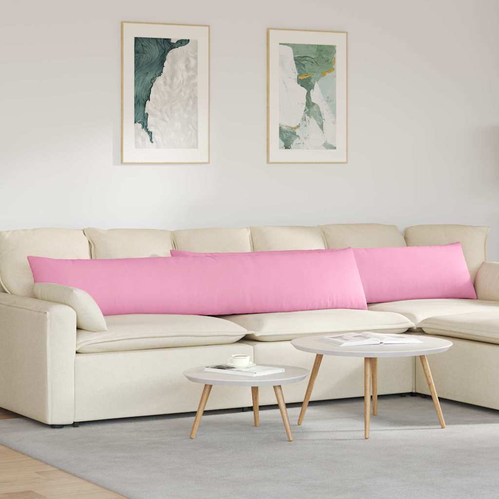 Cuscini da Divano 2 pcs Rosa 200 x 40 cm Tessuto