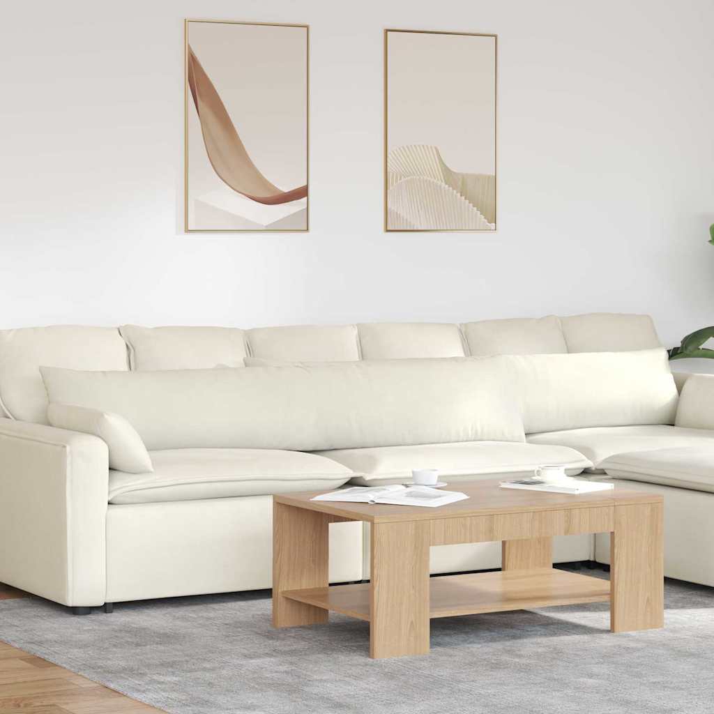 Cuscini da Divano 2 pcs Crema 200 x 40 cm Tessuto in Cords