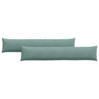 Cuscini da Divano 2 pcs Verde Mare 200 x 40 cm Tessuto in Cords