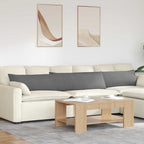 Cuscini da Divano 2 pcs Grigio scuro 200 x 40 cm Tessuto