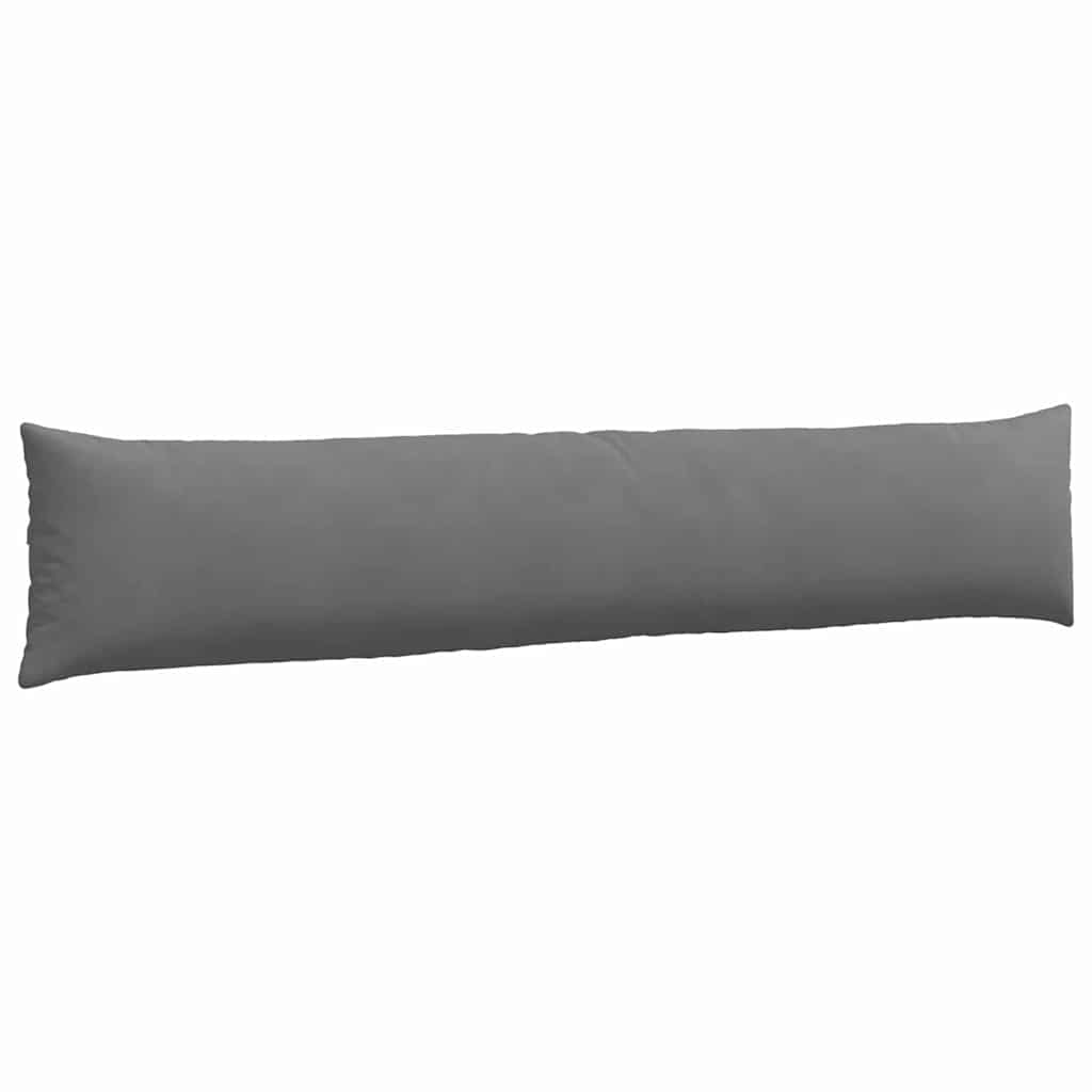 Cuscini da Divano 2 pcs Grigio scuro 200 x 40 cm Tessuto