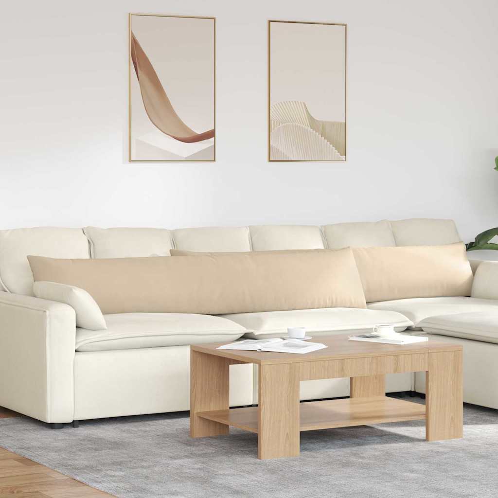 Cuscini da Divano 2 pcs Crema 200 x 40 cm Tessuto