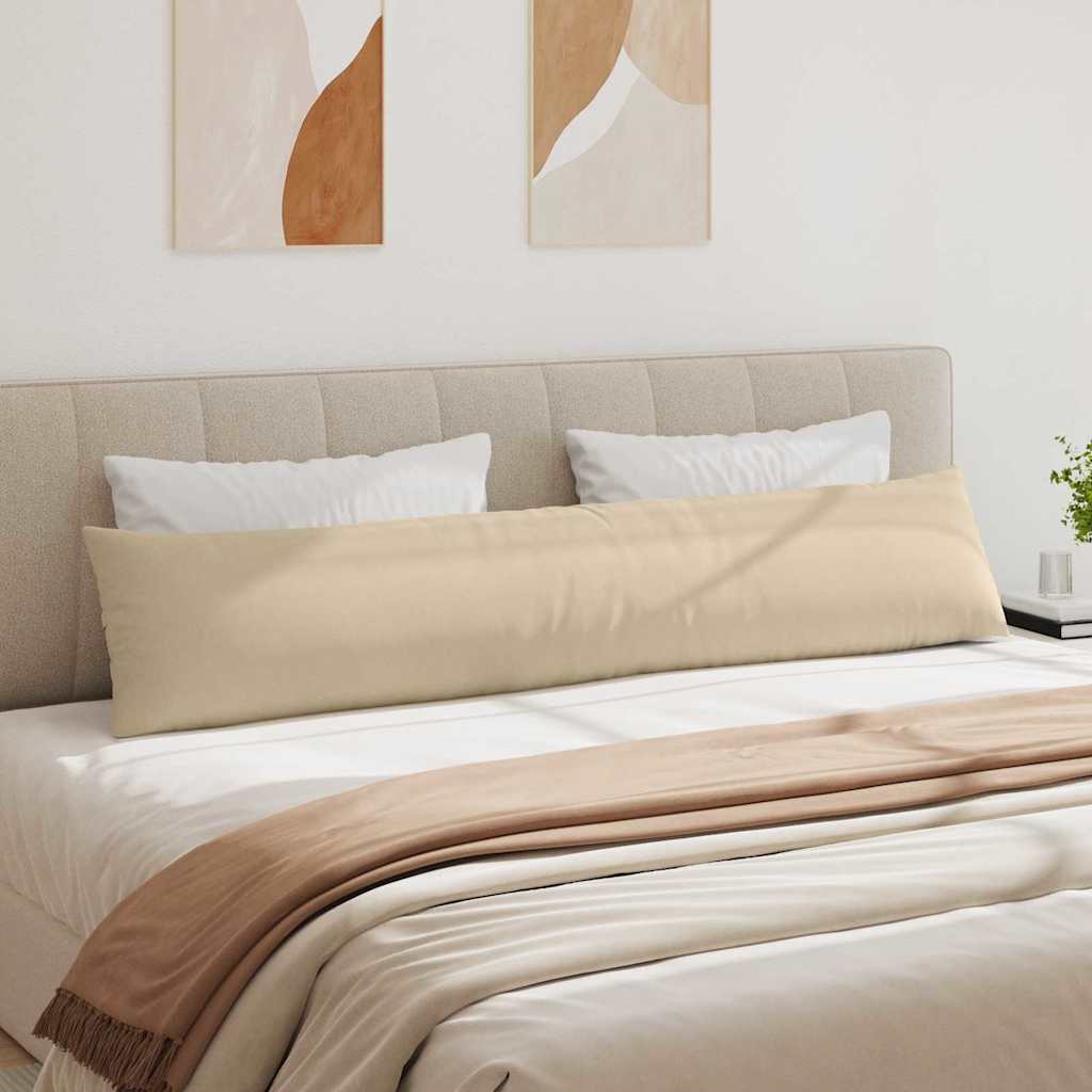 Cuscini da Divano 2 pcs Crema 200 x 40 cm Tessuto