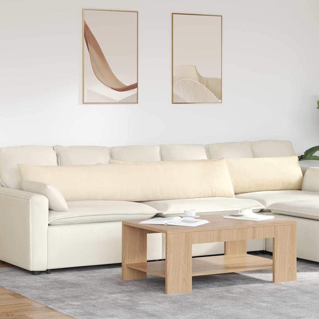 Cuscini da Divano 2 pcs Crema 200 x 40 cm Tessuto in Cords