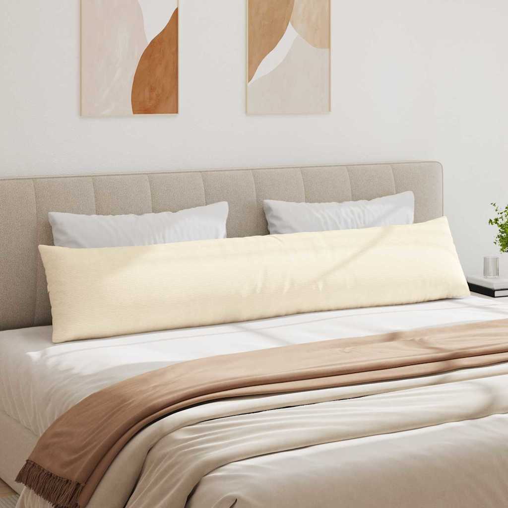 Cuscini da Divano 2 pcs Crema 200 x 40 cm Tessuto in Cords