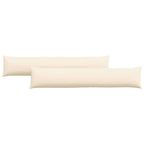 Cuscini da Divano 2 pcs Crema 200 x 40 cm Tessuto in Cords