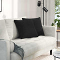 Cuscini da Divano 2 pcs Nero 45 x 45 cm Tessuto